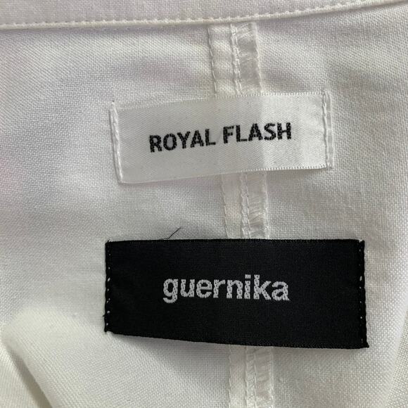 GUERNIKA Size M White Multi Color Graphic Single Breasted Coat - Picture 8 of 10